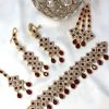 Embellished set mehroon