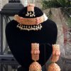 Kundan set pink with jhumkas