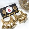 Trendy earrings champagne