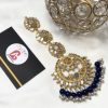 Kundan bindya blue
