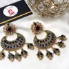 Kundan earrings royal blue