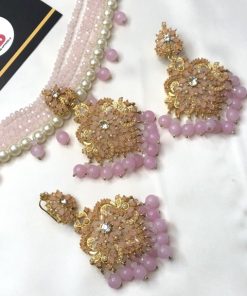 Kundan set pink