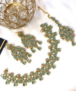 1 carat set with zircone mint and gold