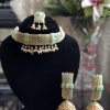 Kundan set mint with jhumkas