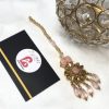 Pink kundan bindya