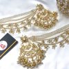 Jodha earrings kundan with saharay