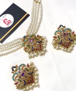 Nauratan Necklace Set (Purple)