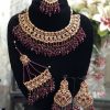 Nauratan bridal set mehroon