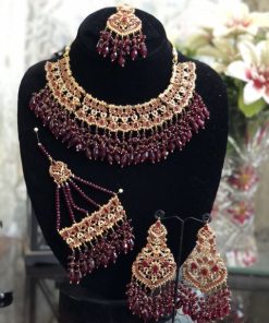 Nauratan bridal set mehroon