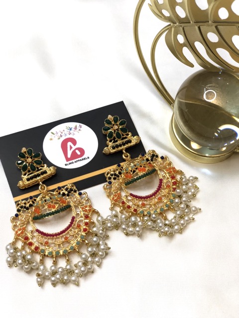 Nauratan earrings green