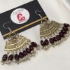 Afghani earrings mehroon
