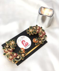 Cresent earrings green
