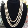3 layered pearl white mala
