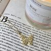Stainless steel butterfly necklace golden