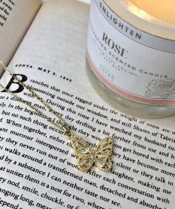 Stainless steel butterfly necklace golden