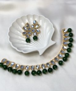 Kundan set green