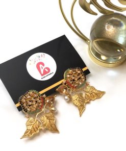 Leaf earrings champagne