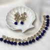 Kundan set blue