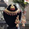 Kundan choker set red