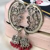 Oxidized earrings red