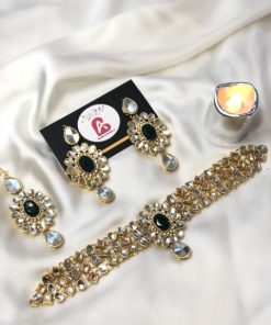 Kundan Choker Set green