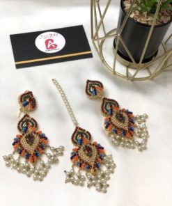 Nauratan earrings and bindya