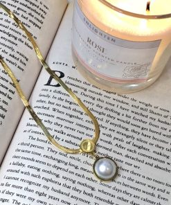 Stainless steel moon necklace