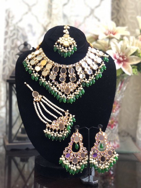 Mirror bridal set green