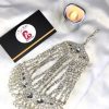 Silver jhoomer kundan