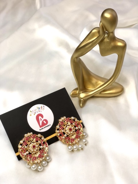 Nauratan studs ruby