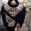 Mirror bridal set mehroon