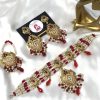 Embellished choker set red