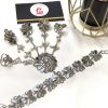 Silver kundan panjangla