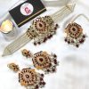 Kundan set mehroon