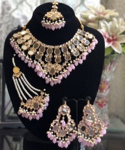 Mirror bridal set pink