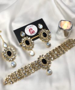 Kundan set black