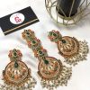 Nauratan earrings and bindya set
