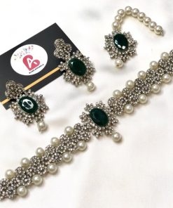 Embellished Choker set (Green)