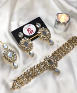 Kundan Chocker Set (White)