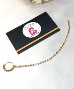 Embellished single strand nose ring