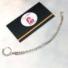 Embellished double strand silver nose ring