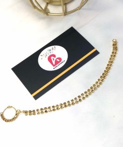 Embellished double strand nose ring
