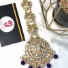 Kundan bindya purple