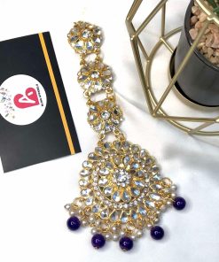 Kundan bindya purple