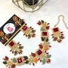 Tehniyat Kundan and Nauratan Set Ruby