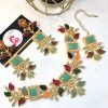 Tehniyat Kundan and Nauratan Set Mint
