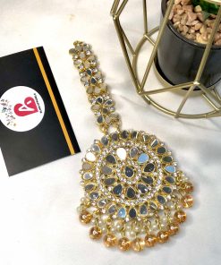 Kundan bindya champagne