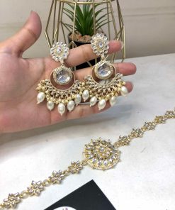Uncut polki earrings and choker 3