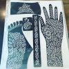 Hand and feet mehndi stickers