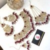 Premium quality mehroon bridal set